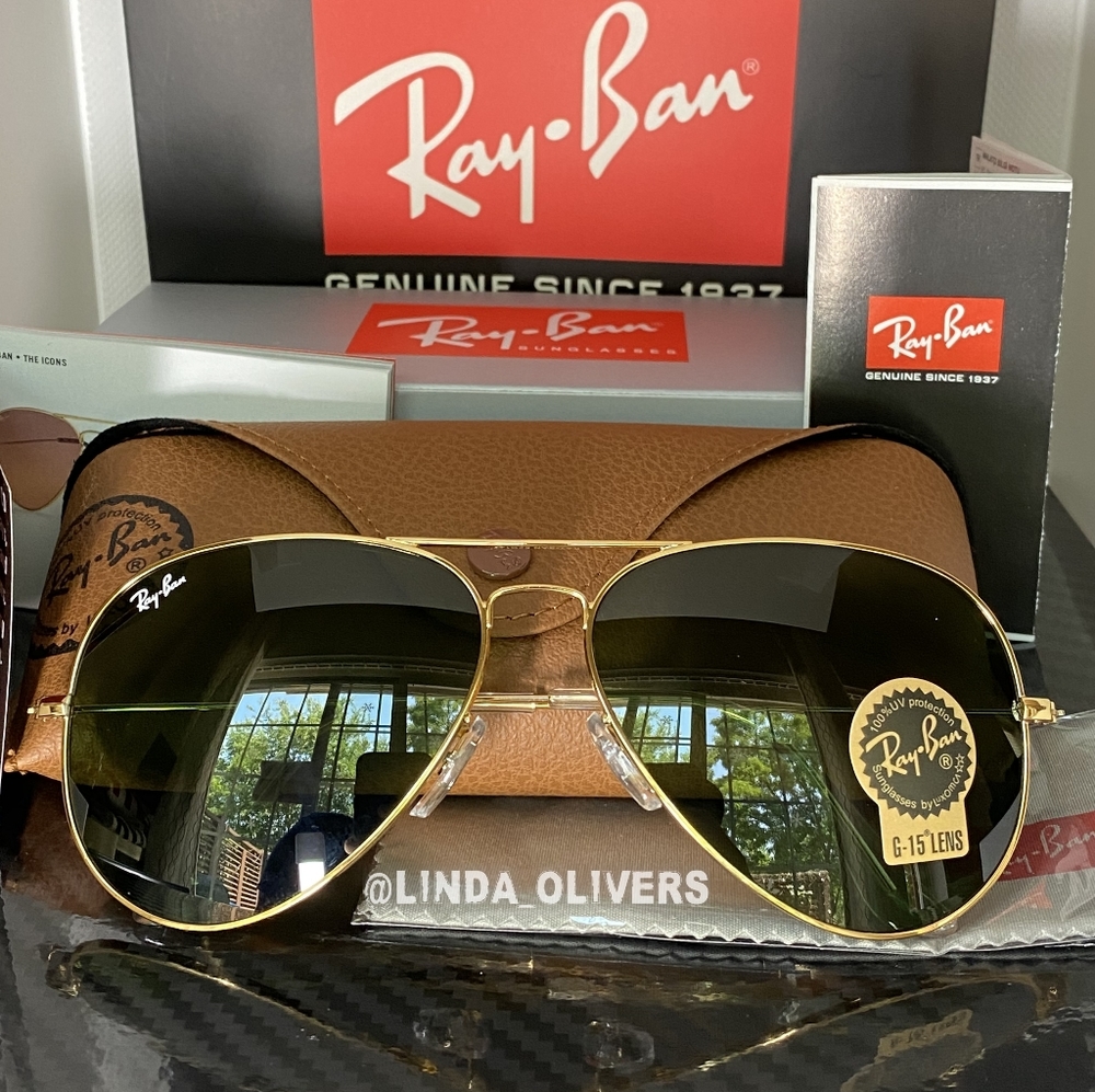 FREE SHIPPING RayBan Aviator RB3025 Green
